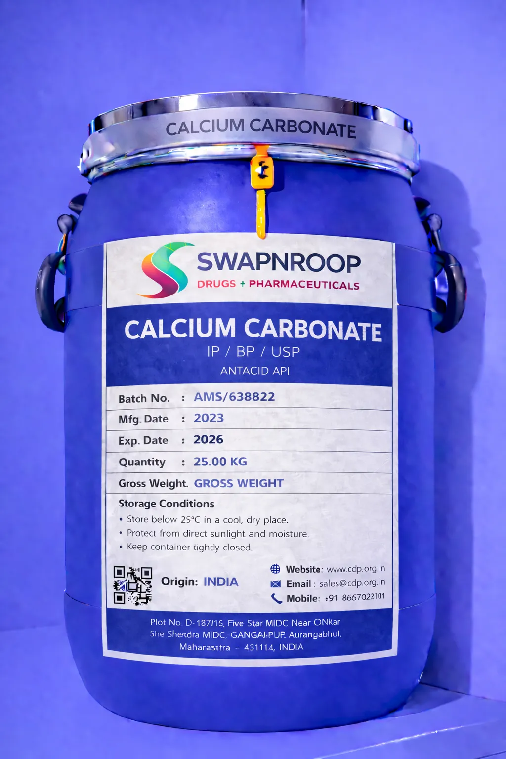 Calcium Carbonate API (IP/BP/EP/USP)